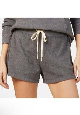 Outerknown Shorts Womens Small Gray High Tide Terry Surf Beach Lounge Drawstring